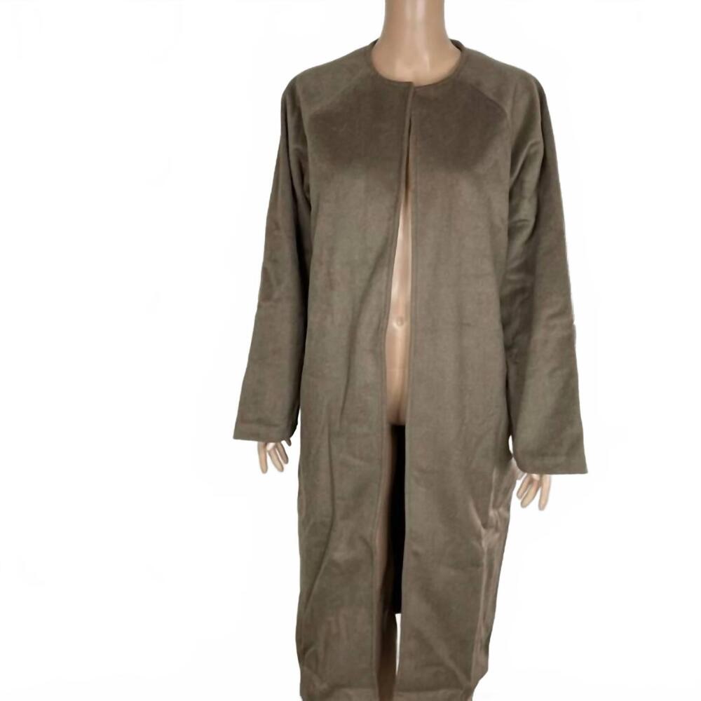 NEW ELISE women's cute long classic soft jacket in light brown